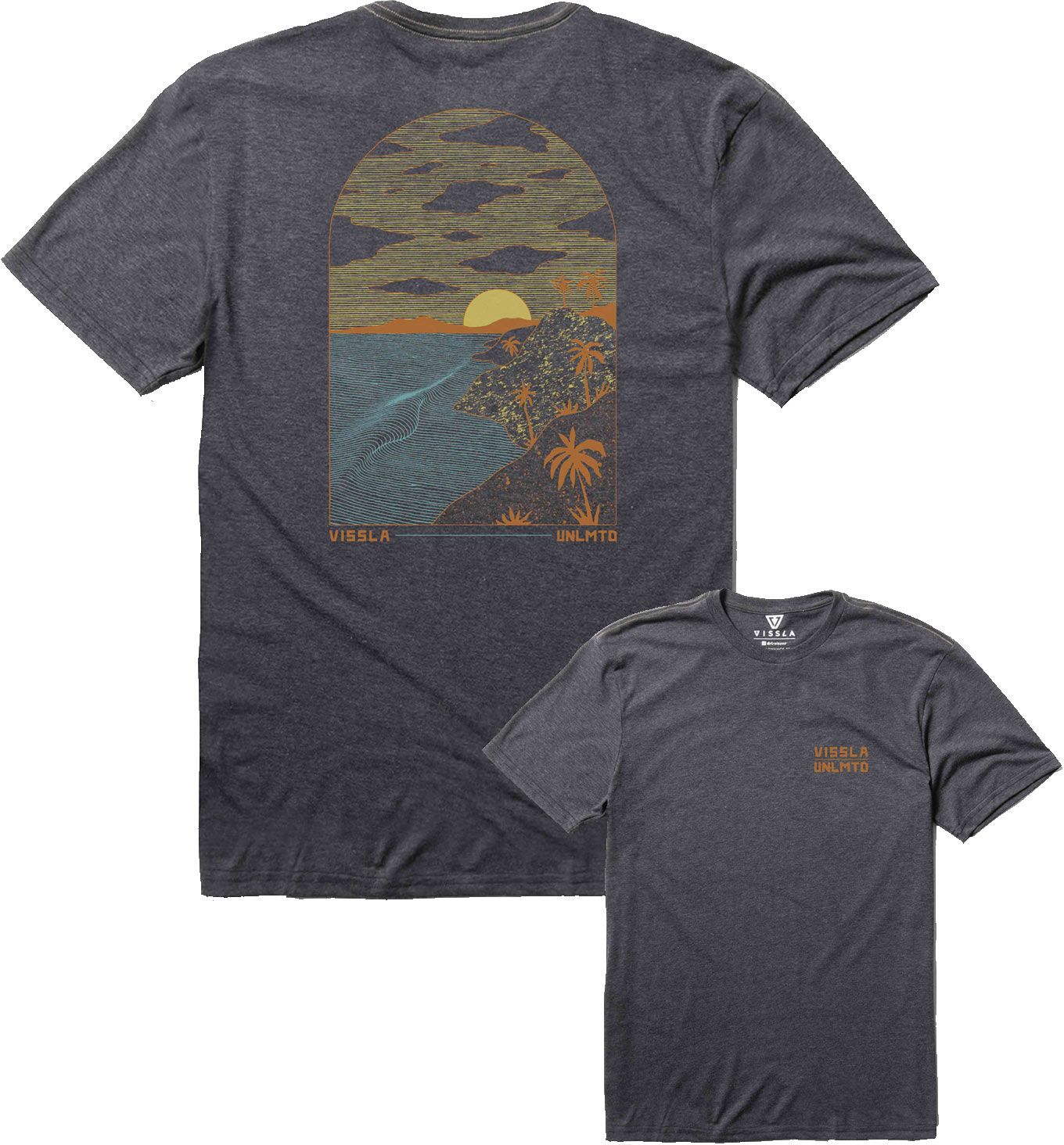 Vissla Cliffside Comp Lite Eco Drirelease SS Tee Black Heather T