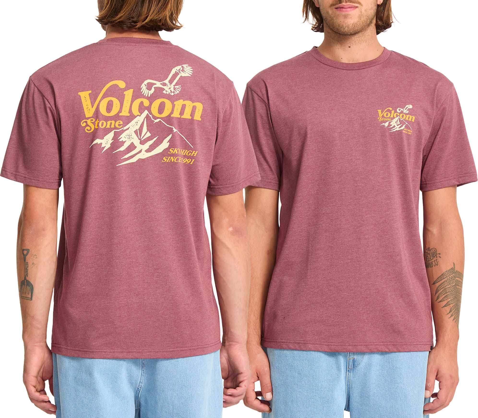 T-shirt Homme Volcom Stone - Mélange Gris/marron - Taille M - Coton/polyester