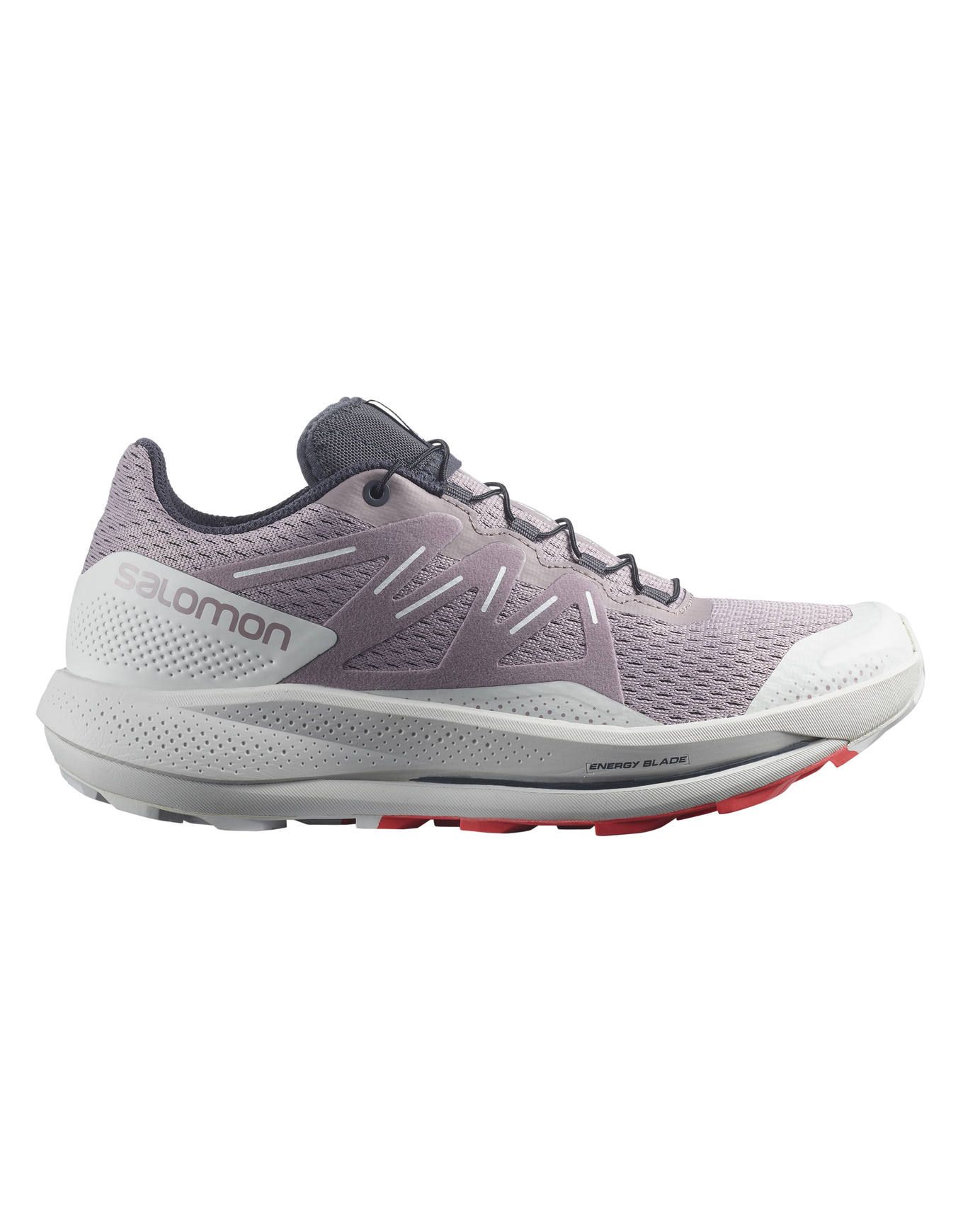 Salomon Pulsar Trail W Quail/Lunar Rock/Poppy Red Women Salomon Women\'s Pulsar Trail Running Shoes in Quail/Lunar Rock/Poppy Red Size 9 main image 0