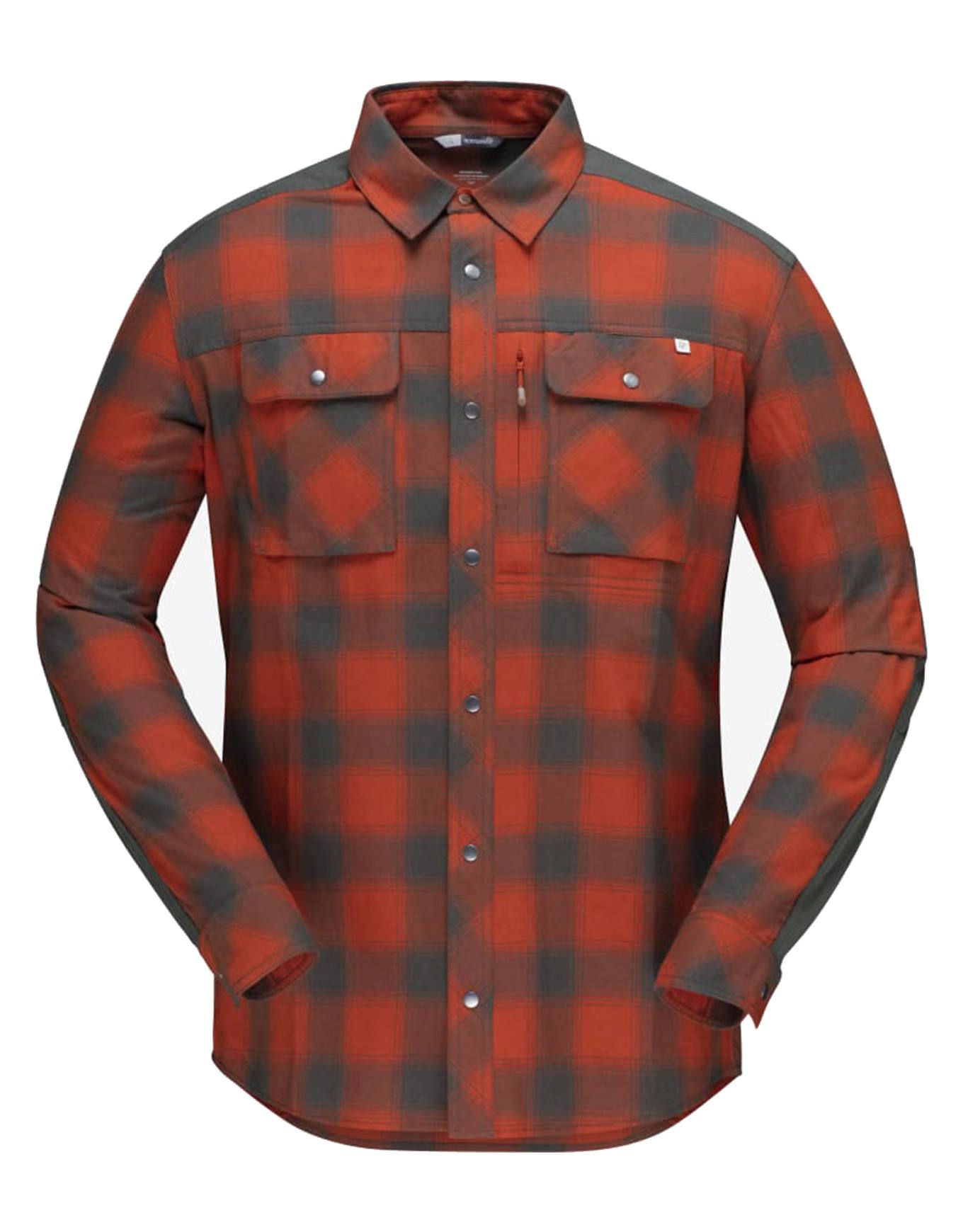 Norrona Svalbard Flannel Shirt M's Rooibos Tea/Slate Grey