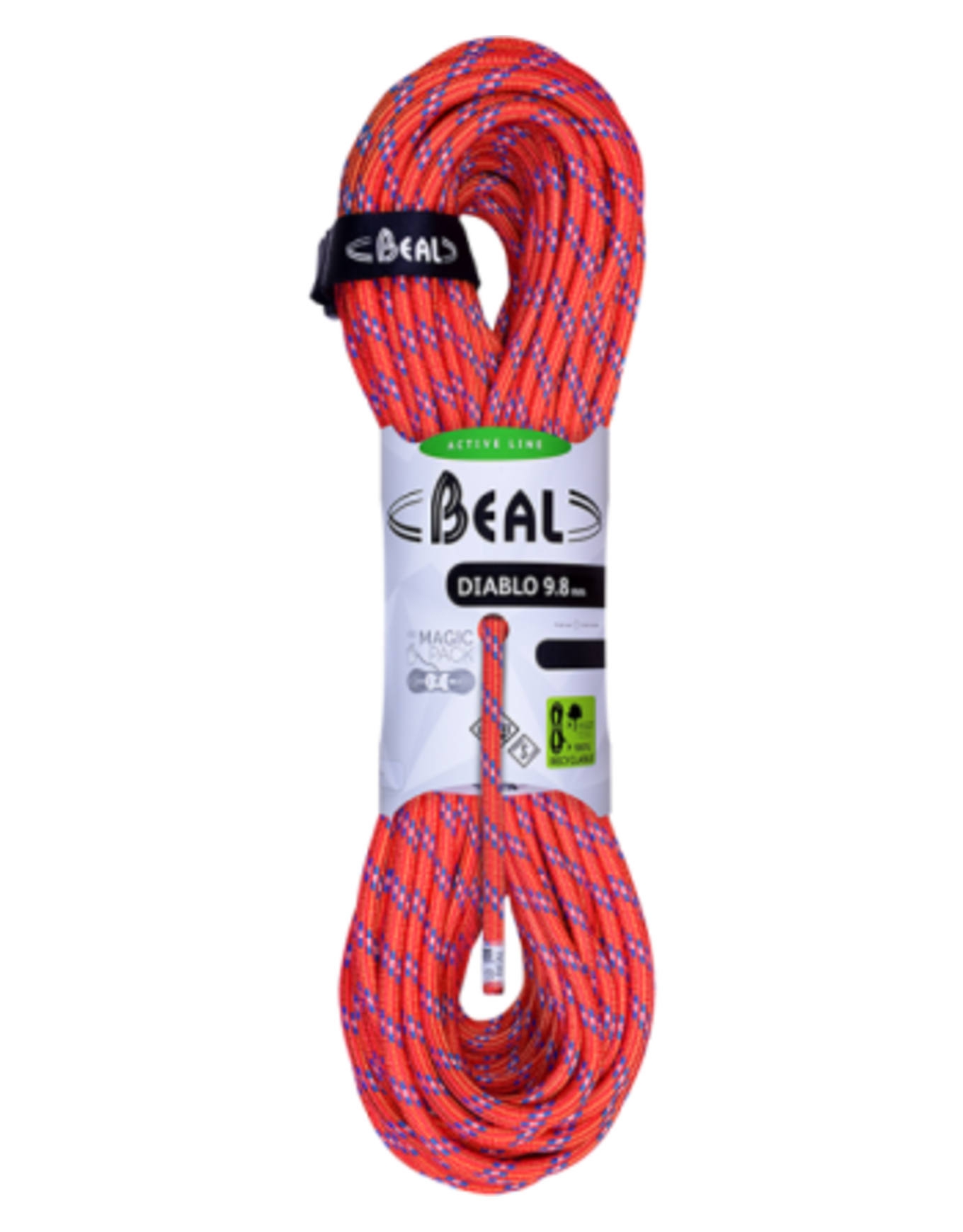 Corde d'escalade - Diablo Unicore 9.8mm Red - Taille 60 m - Rouge