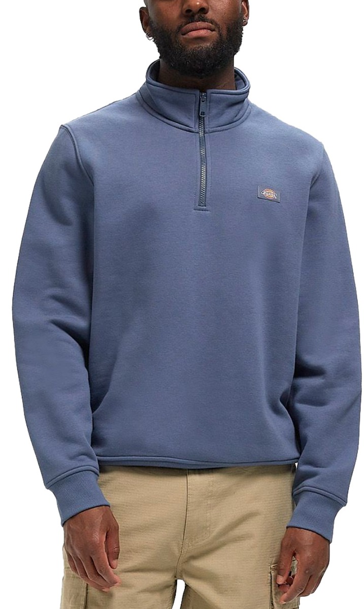 Sweat à col montant zippé - Oakport Quarter Zip Retro Indigo en Coton - Taille L