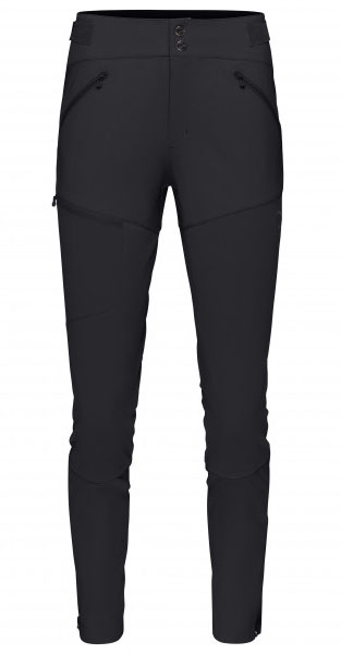 Norrona - Pantalon de randonnée - Falketind Rugged Slim Pants W Caviar en Softshell - Taille L - Noir