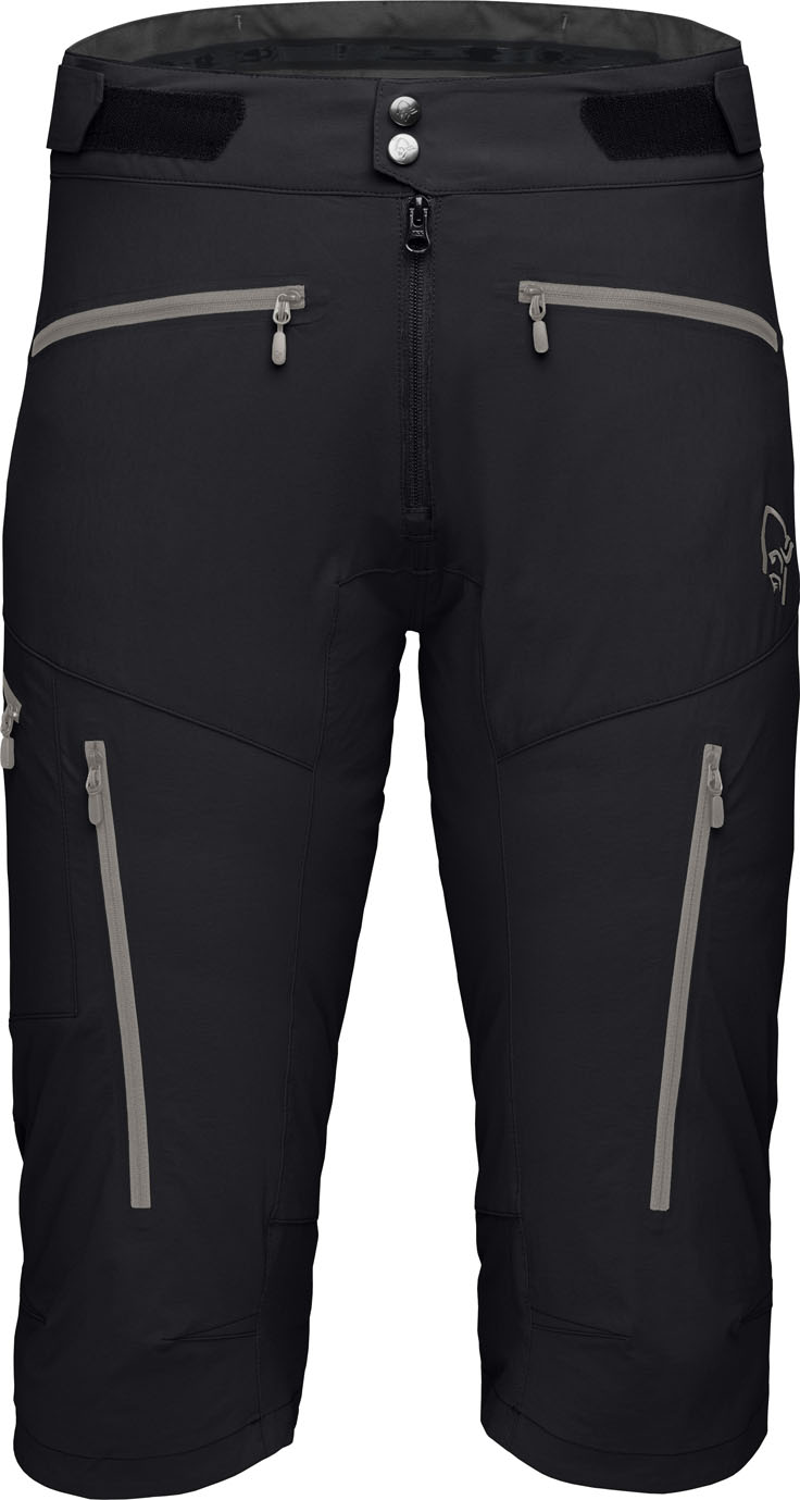 Norrona - Short de VTT stretch - Fjørå Flex1 Shorts M Caviar en Silicone - Taille M - Noir