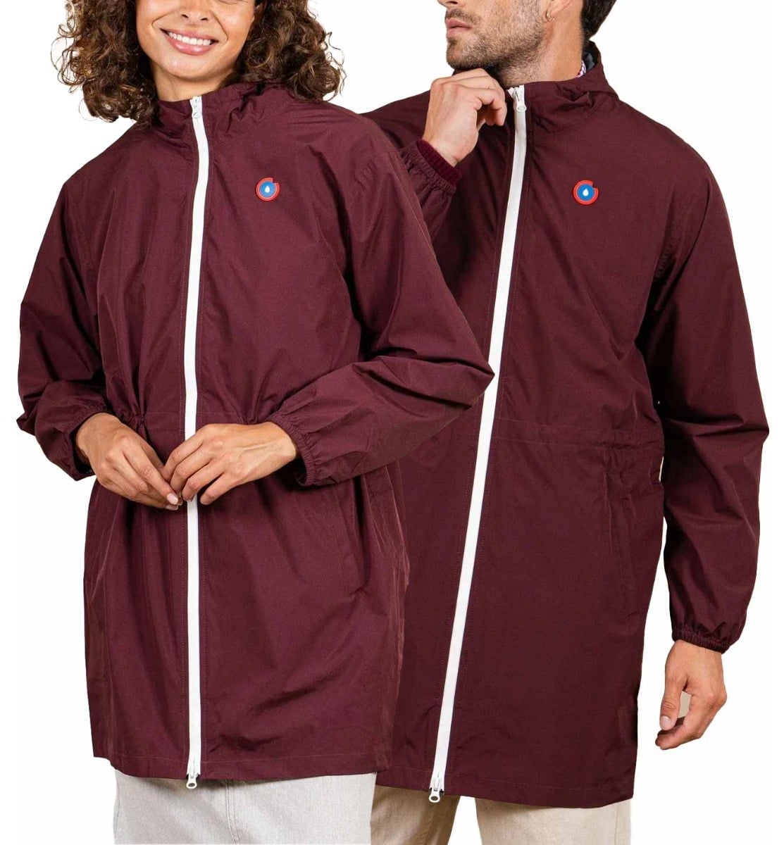 Veste légère imperméable - Amelot Prune - Taille XL - Rouge