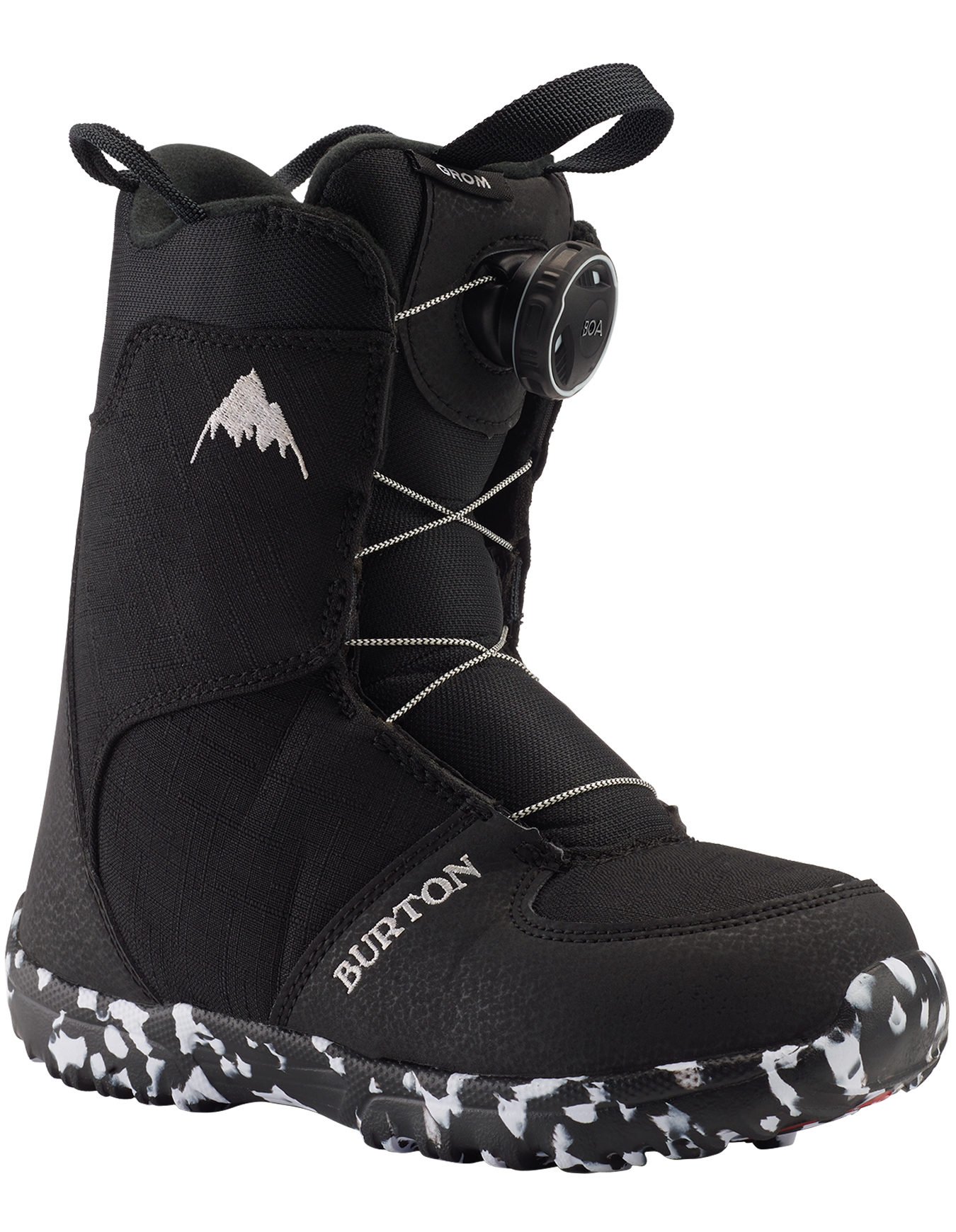 Snowboardboots Grom Boa Black aus Wolle Kindergröße 28 schwarz