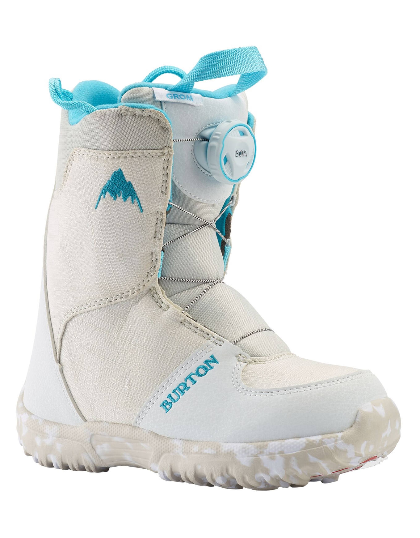 Snowboardboots Grom Boa White aus Wolle Kindergröße 30 Weiß