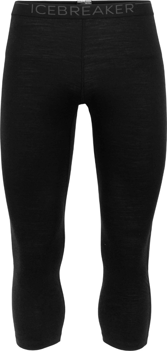 Collant 3/4 en laine de mérinos - M Merino 200 Oasis 3/4 Leggings Black en Laine - Taille S - Noir