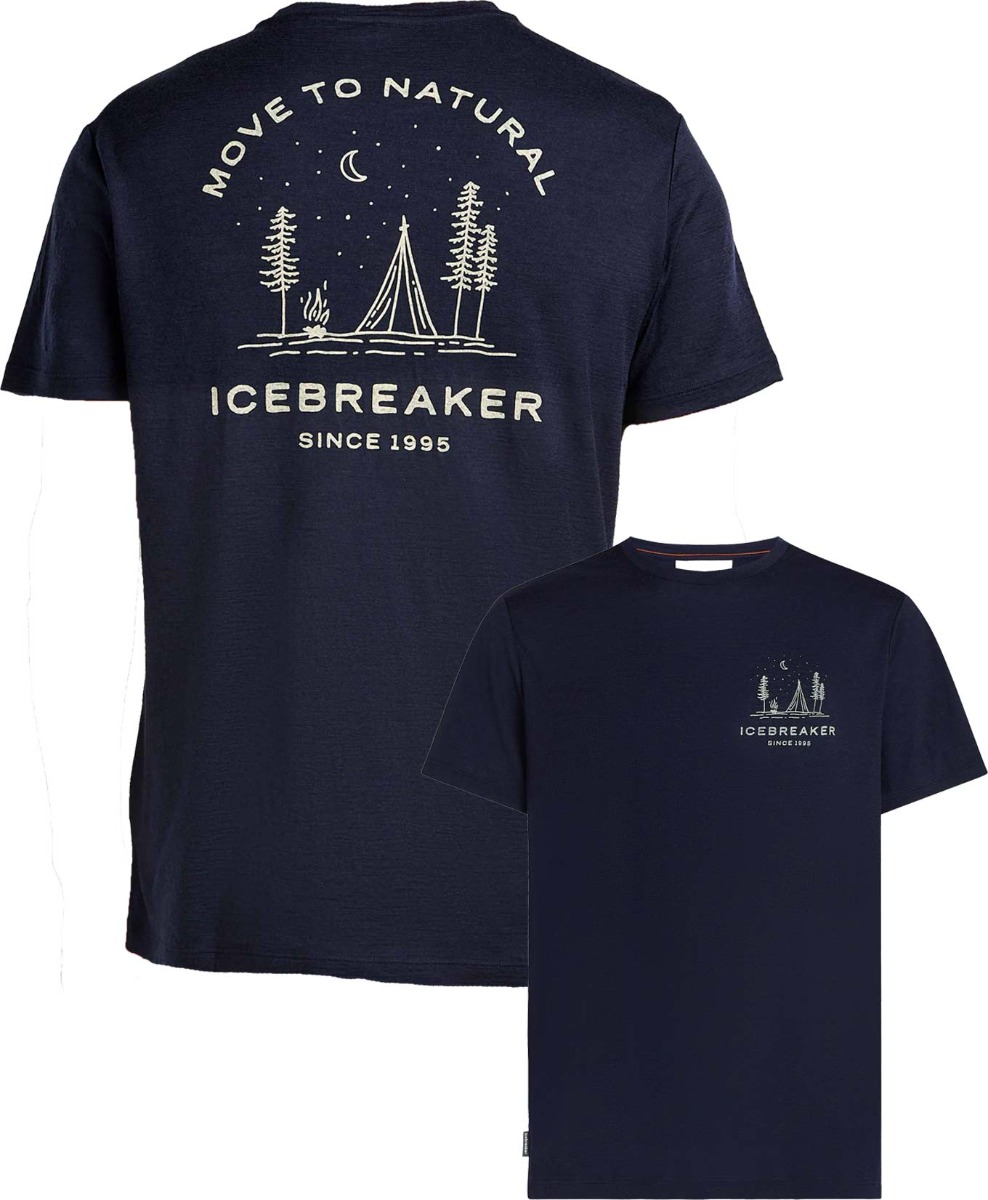 T-shirt de randonnée en laine de mérinos légère et technique - M Merino 150 Tech Lite SS Tee Peaceful Pass Midnight Navy en
