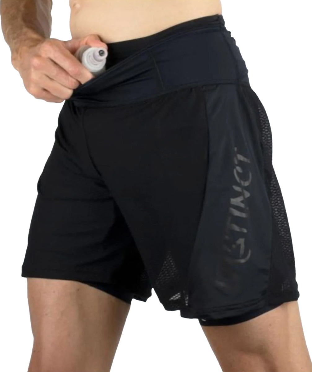 Short de Trail - Trail Short Ultra 2 in 1 - Taille S - Noir