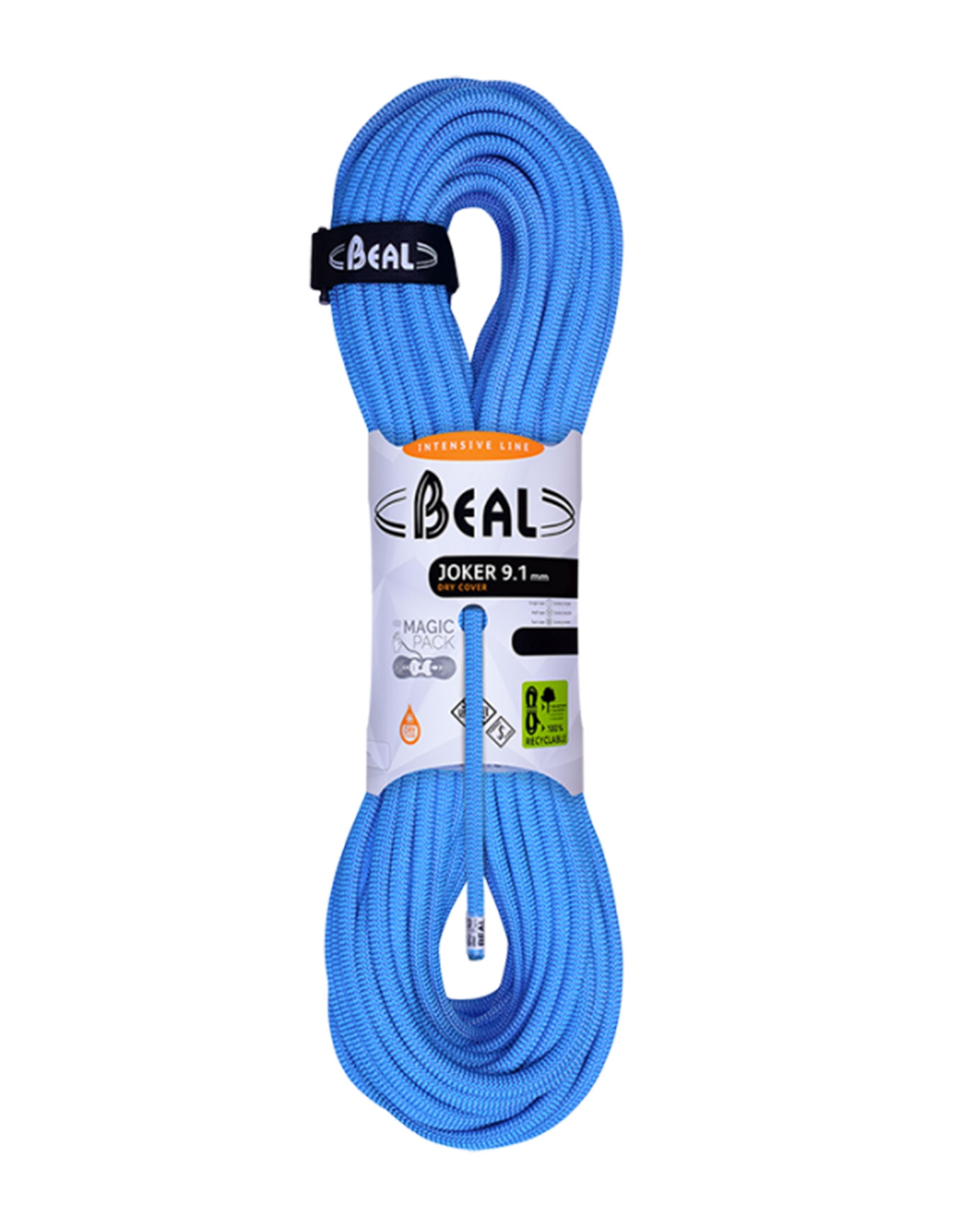 Corde d'escalade 3 normes - Joker 9.1mm Unicore Dry Cover Blue - Taille 70 m - Bleu