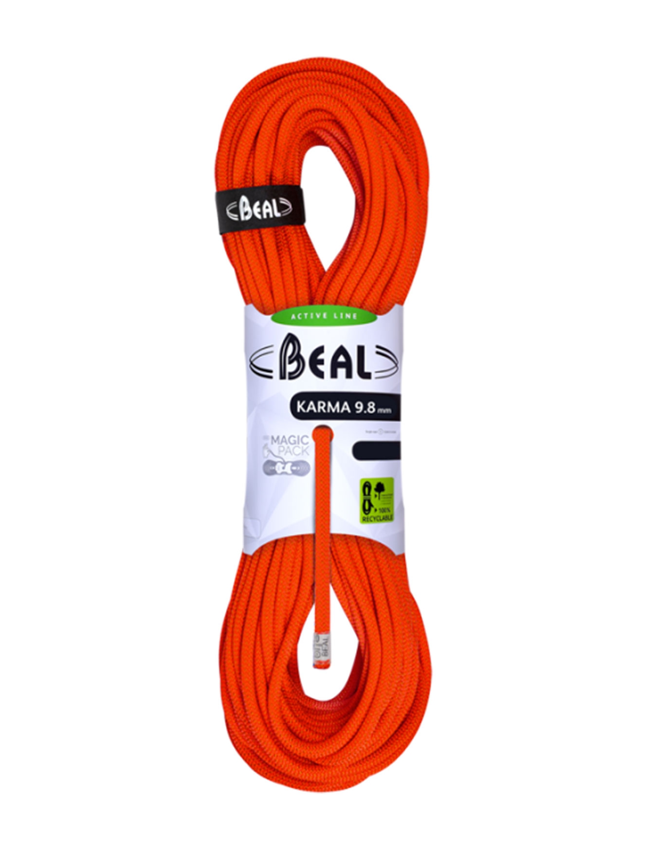 Corde d'escalade - Karma 9.8mm Solid Orange - Taille 50 m