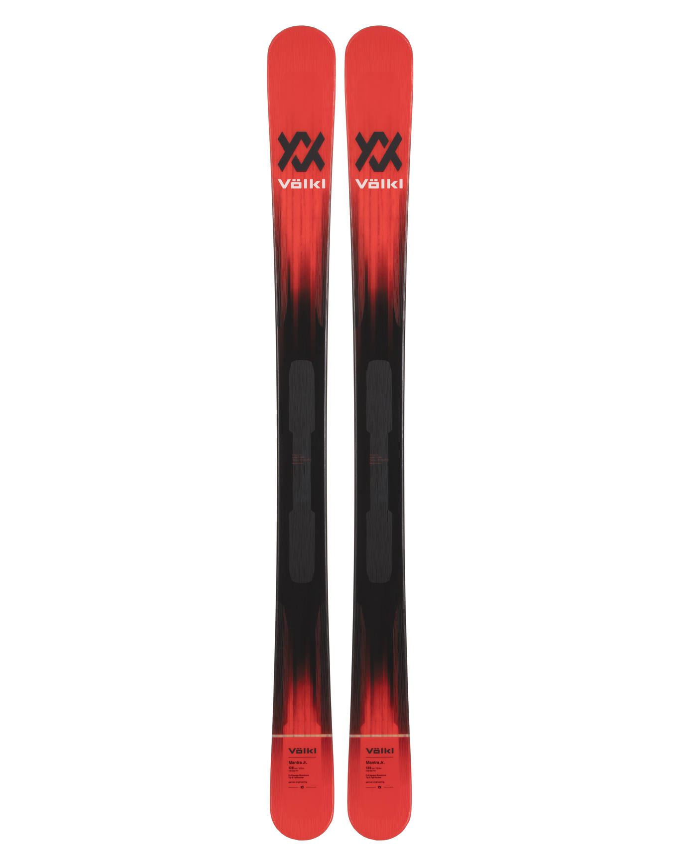 Freeride-Ski Mantra Junior 2022 aus Wolle Kindergröße 128 cm Rot