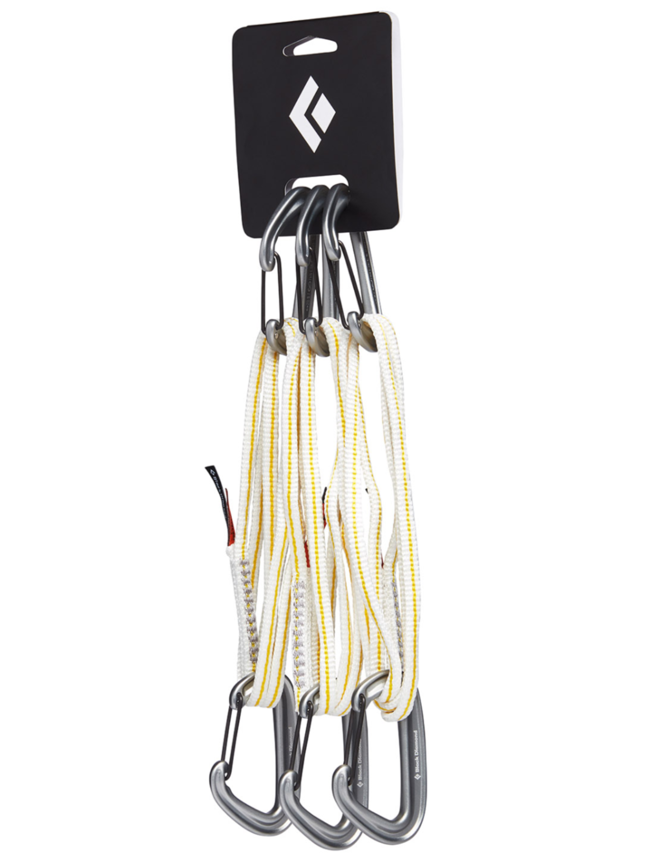 Pack de 3 dégaines d'escalade longues - Miniwire Alpine Qd 3 Pack en Nylon - Blanc