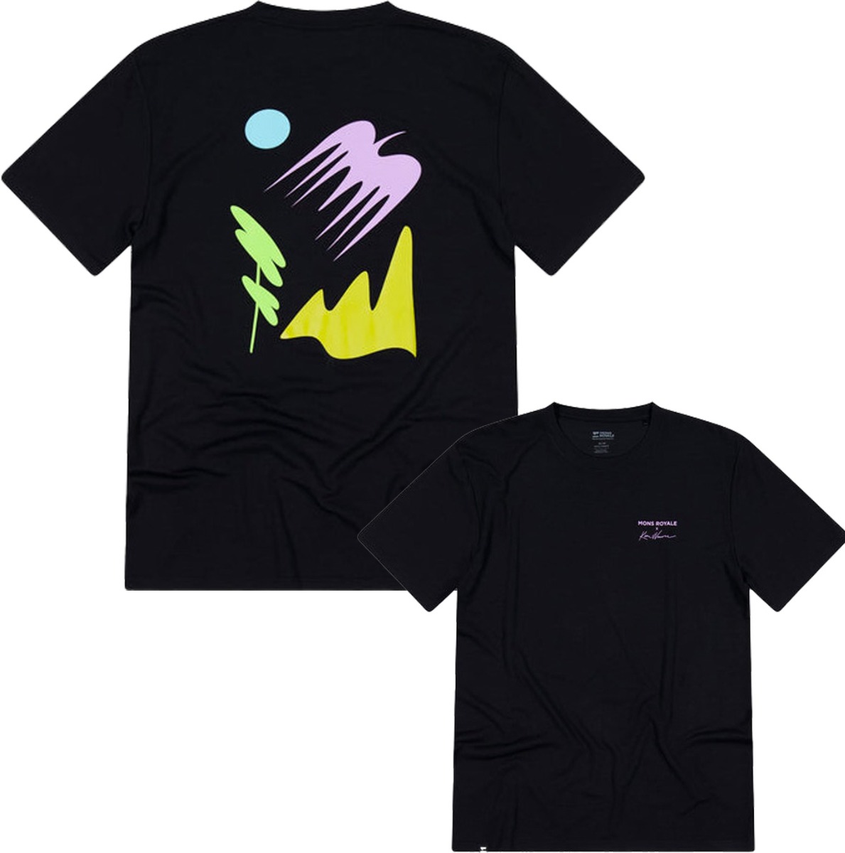 T-shirt en laine de mérinos - Icon Merino T-Shirt Black en Nylon - Taille M - Noir