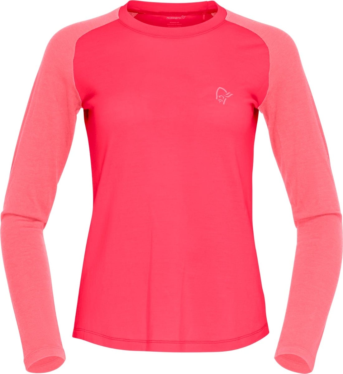 Norrona - Haut en laine de mérinos - Femund PureUll Long Sleeve W Watermelon en Laine - Taille L - Rose