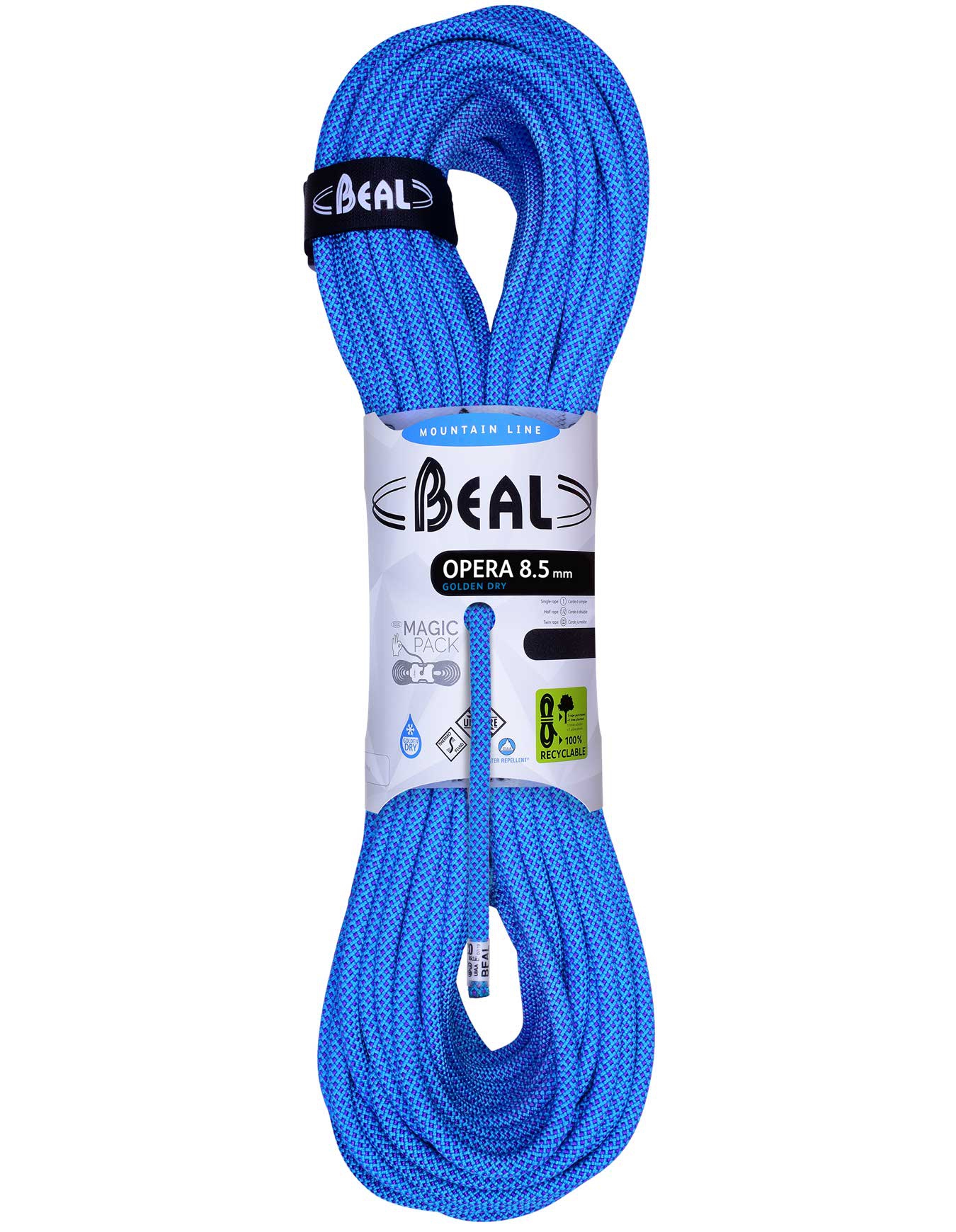 Corde d'escalade - Opera 8.5mm Golden Dry Blue - Taille 70 m - Bleu