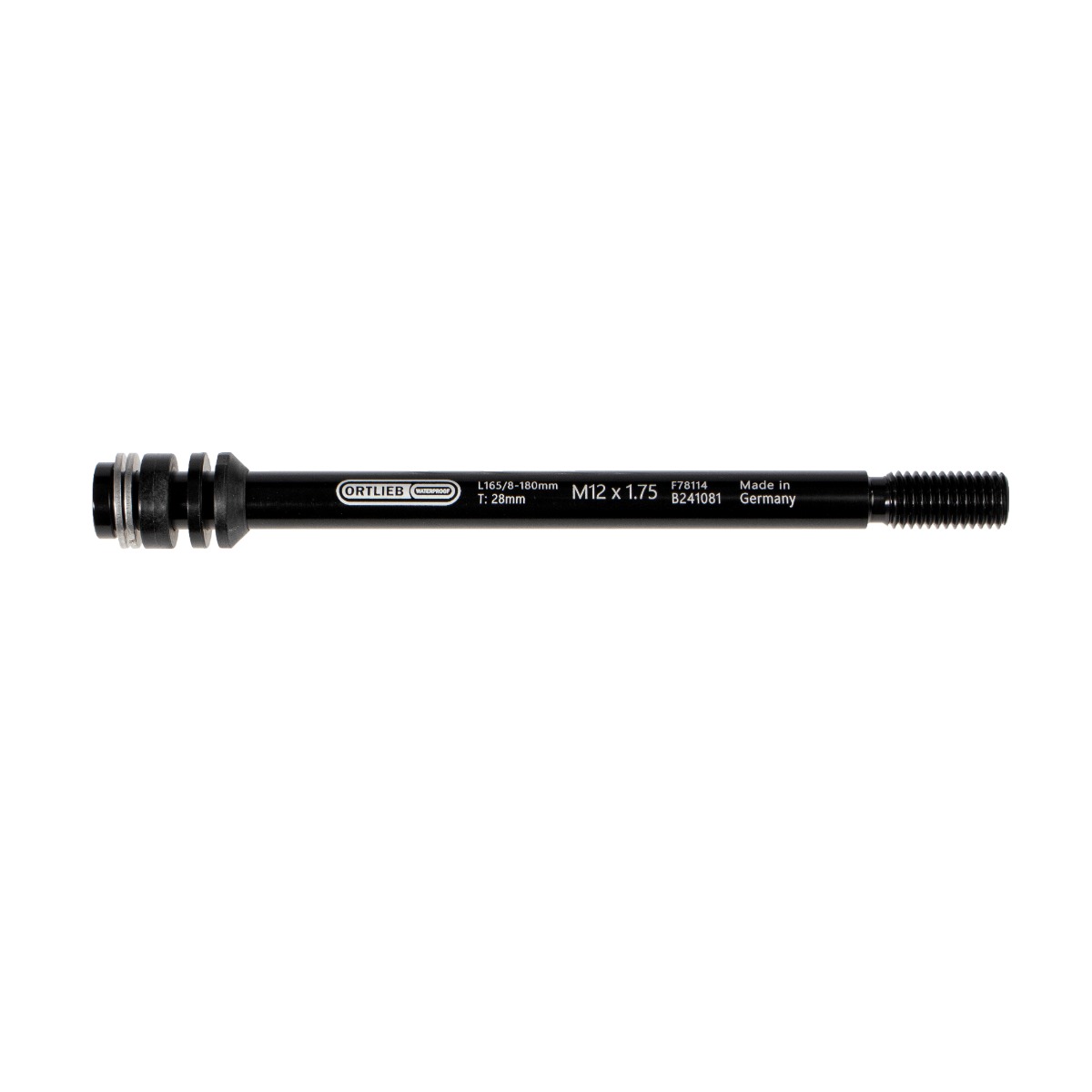 Ortlieb - Adapterwelle - Thru Axle M6-Connector  - Größe 1,75 mm - schwarz