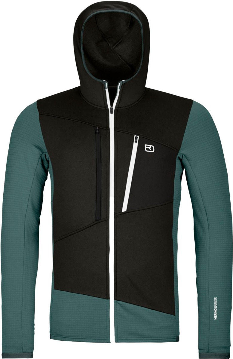 Polaire à capuche en laine de mérinos - Fleece Grid Hoody M Dark Arctic Grey en Laine - Taille S - Gris