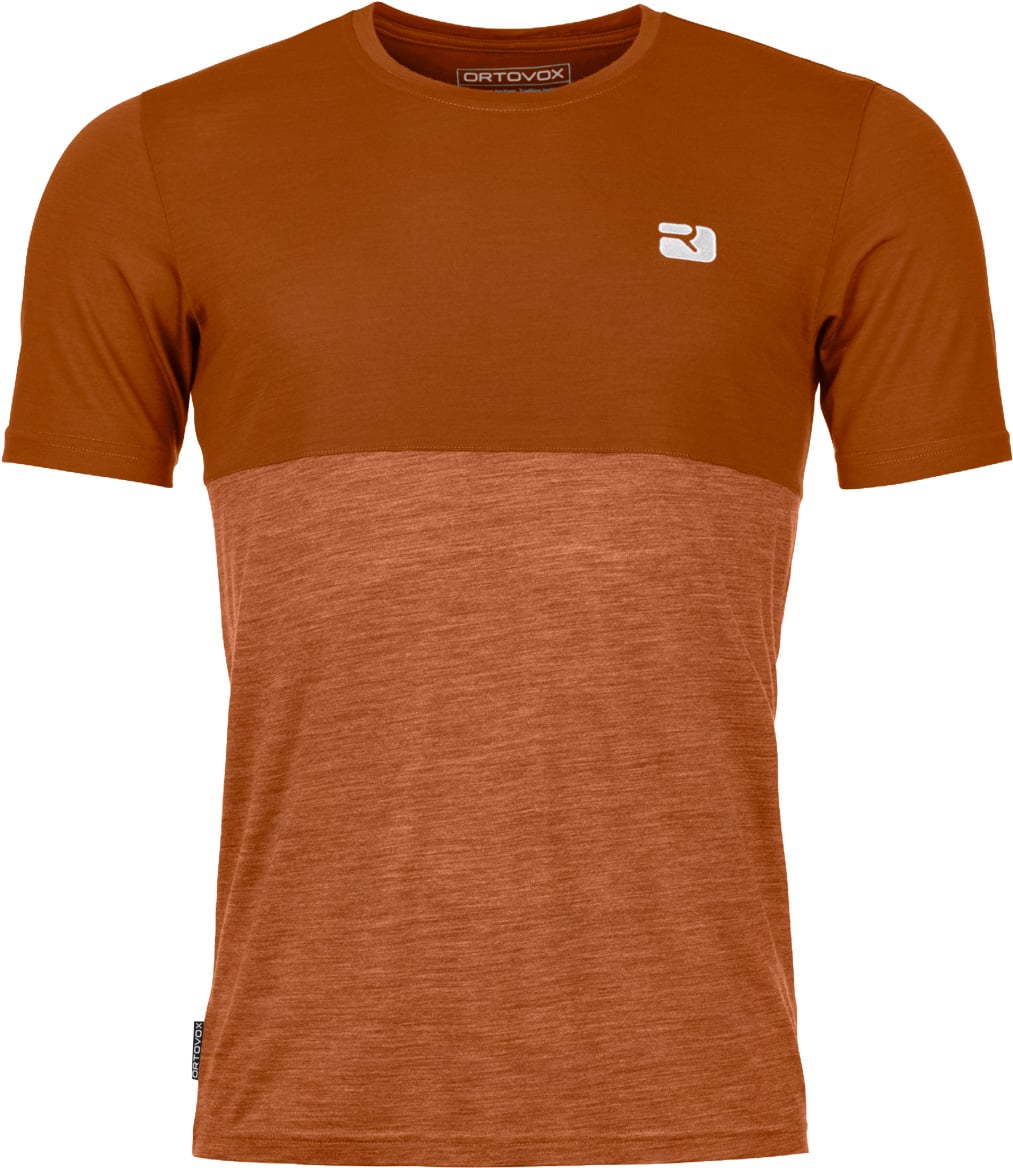 T-shirt de randonnée en laine de mérinos - 150 Cool Logo T-shirt M Bristle Brown en Laine - Taille L - Marron