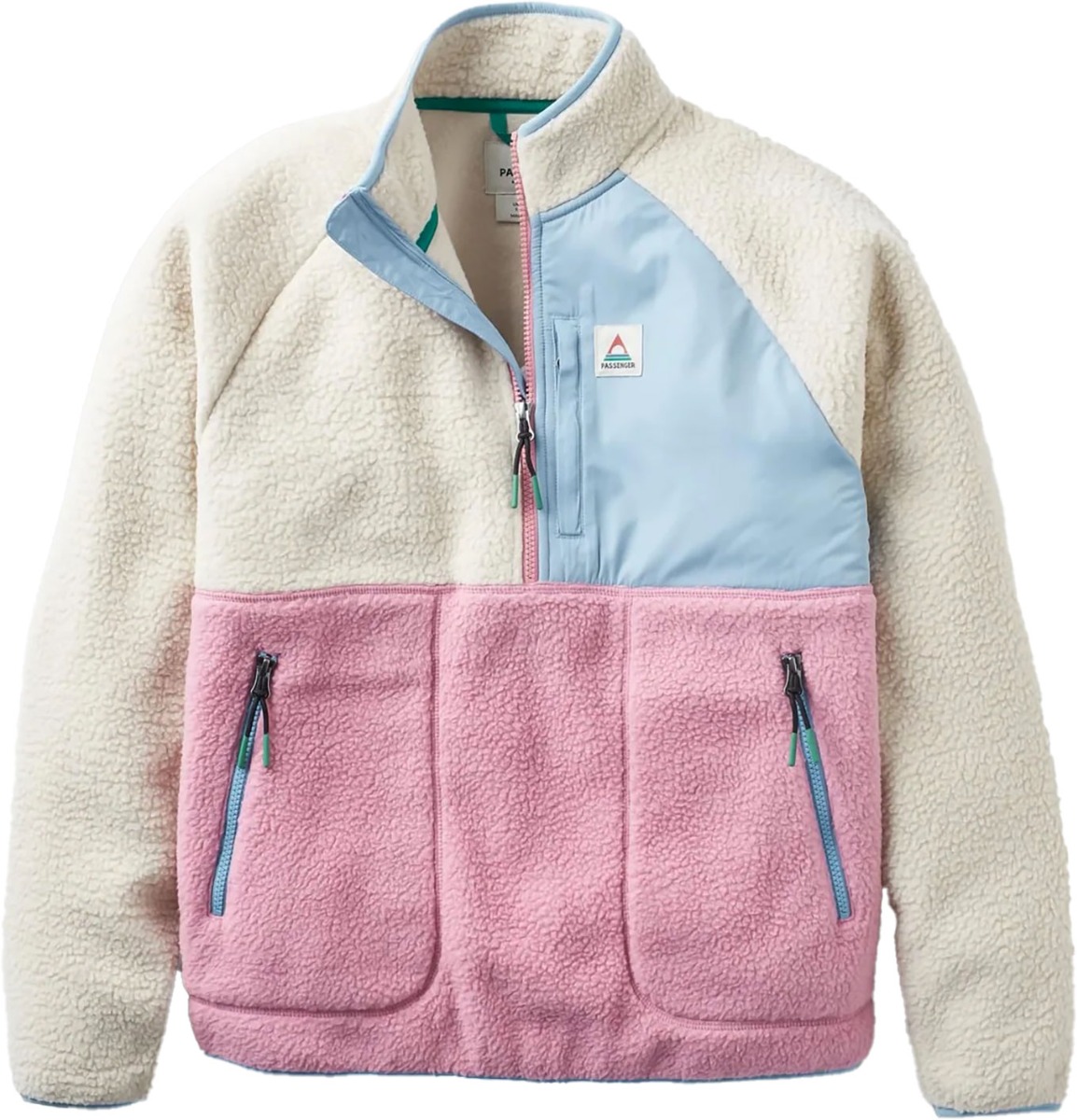 Home Recycled Sherpa Fleece Oatmeal Pink Haze - Taille S