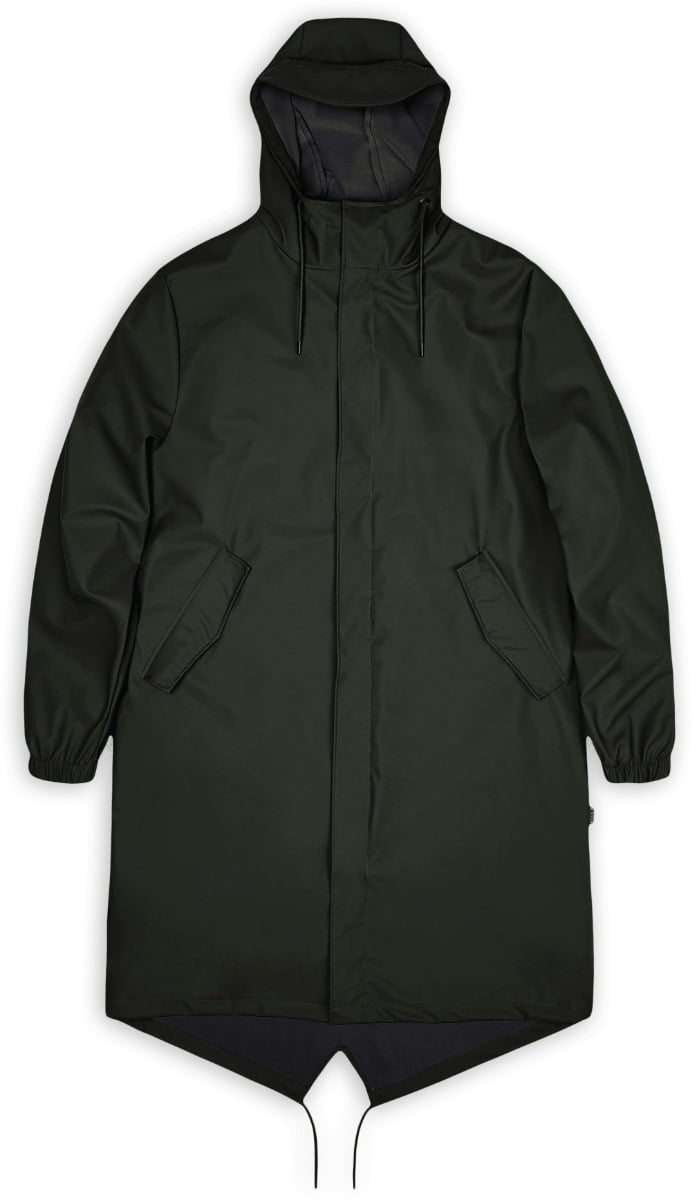 Veste longue imperméable et coupe-vent - Fishtail Parka W3 Green - Taille S - Vert
