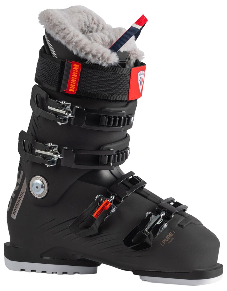 Alpinskischuhe Pure Pro 80 Metal Black für Damen aus Wolle Größe 40 schwarz