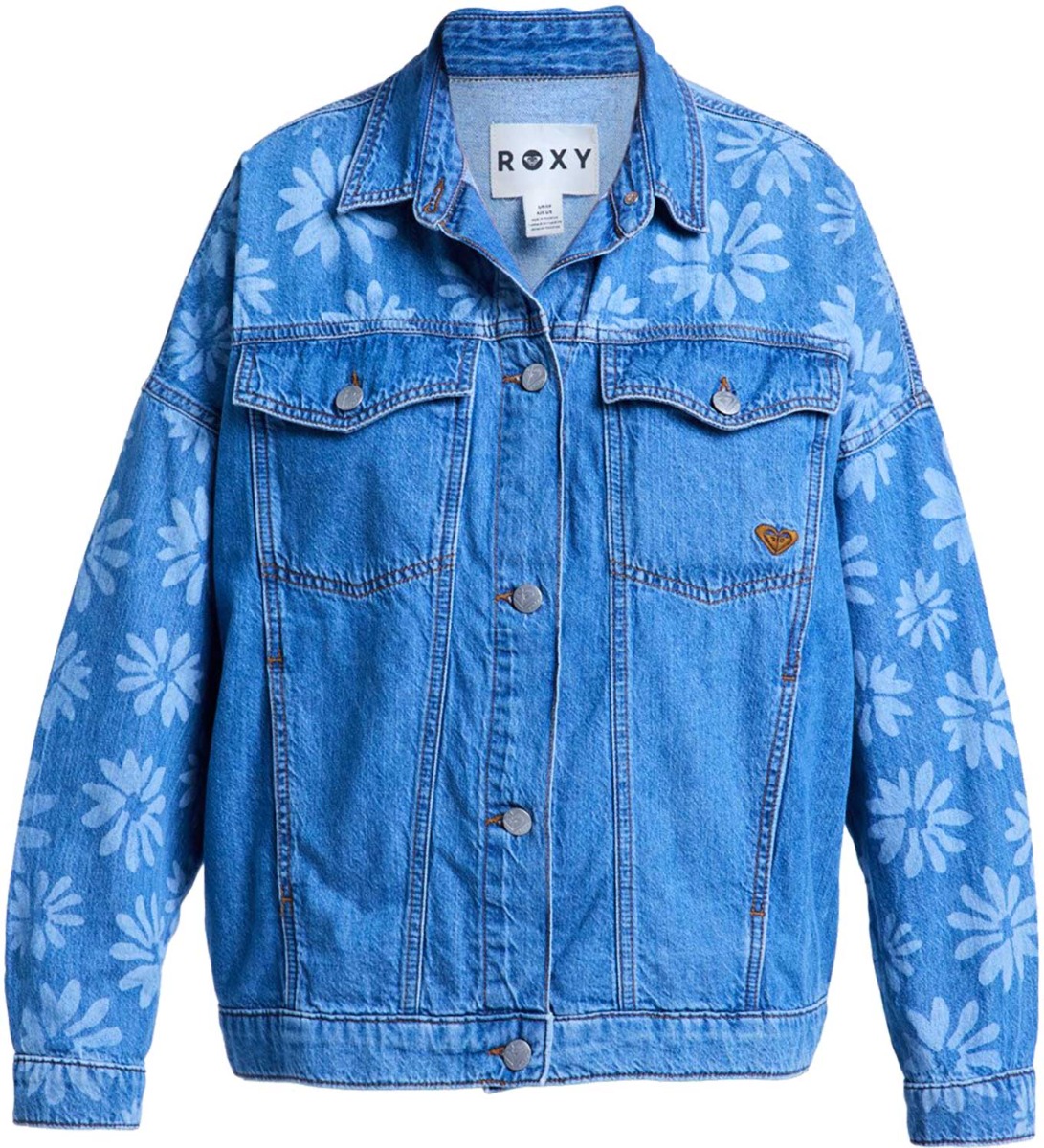 Veste en jean boutonnée - Salty Horizon Denim Jacket Surf Wash en Coton - Taille XS - Bleu