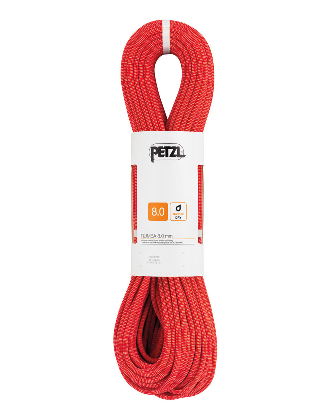 Corde à double polyvalente - Rumba 8.0 mm Rouge - Taille 50 m