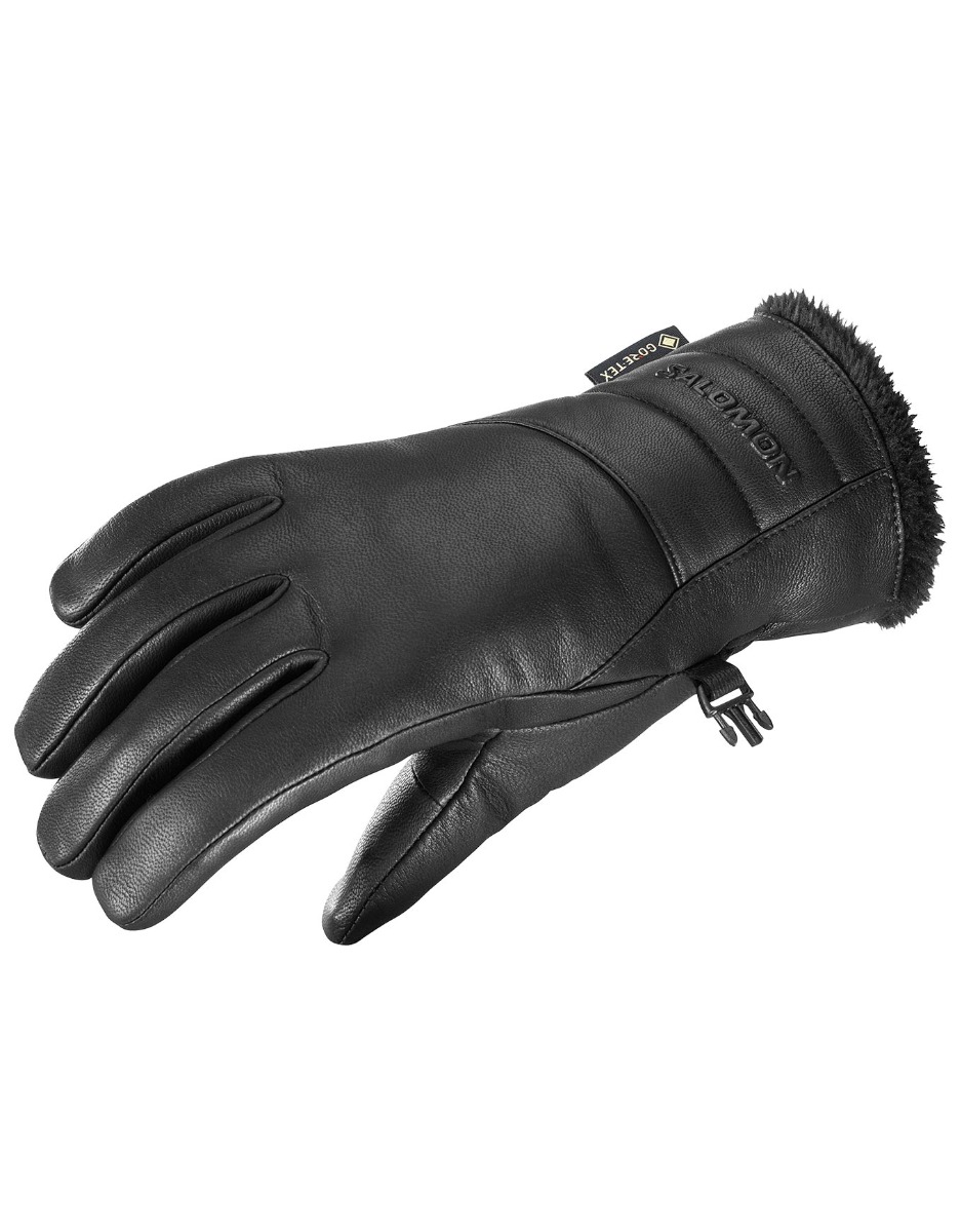 Isolierende Handschuhe aus PrimaLoft® und GORE-TEX Native Gore-Tex Gloves W Deep Black für Damen aus Leder Größe S schwarz