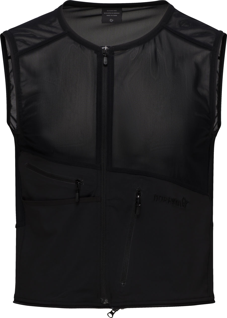 Norrona - Plastron pare-neige - Ski/Snowboard Zip-In Vest M Caviar - Taille S - Noir