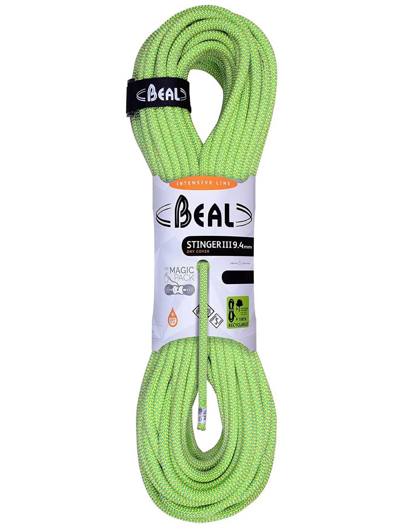 Corde d'escalade - Stinger III 9.4mm Anis - Taille 50 m - Jaune
