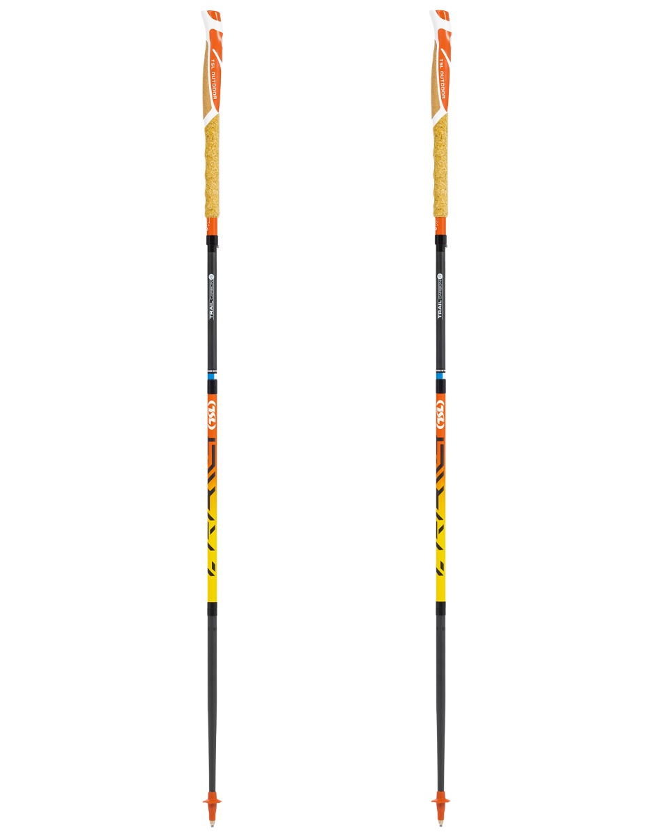 Bâtons de trail - Trail C4 Cork Cross Fire Sht - Taille 135 cm - Orange