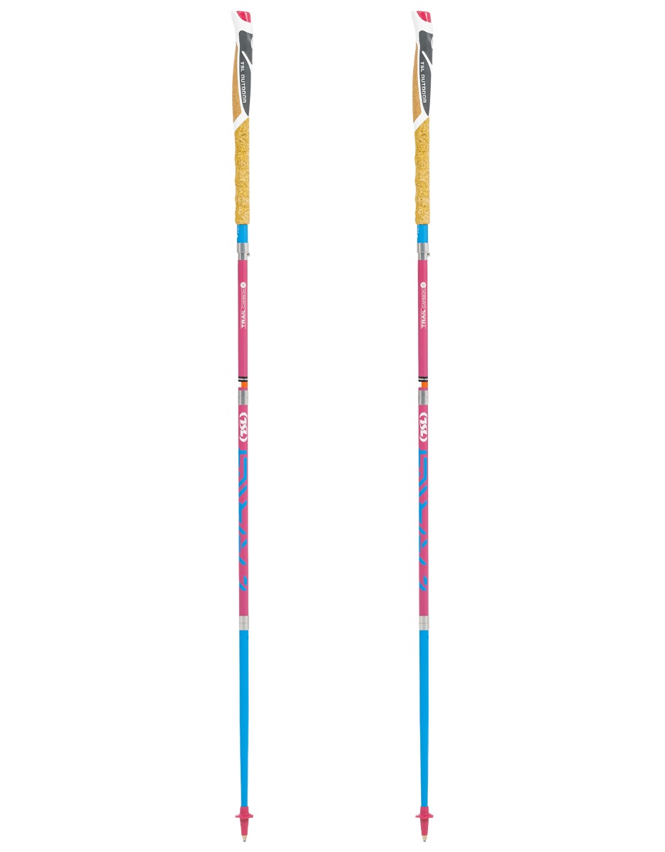 Bâtons de trail - Trail C4 Cork Cross Flamingo Sht - Taille 125 cm - Rose