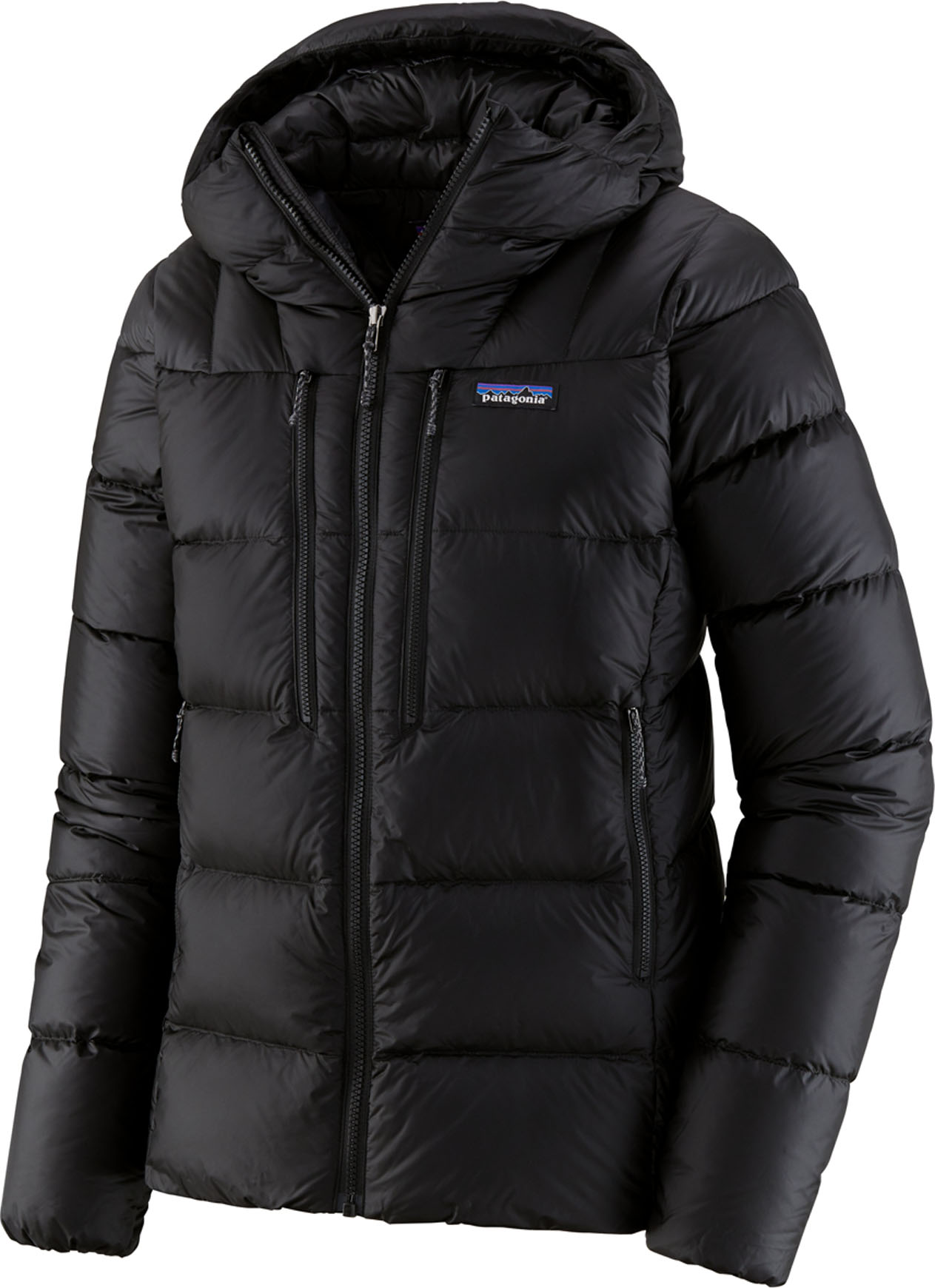 Doudoune technique en duvet - W's Fitz Roy Down Hoody Black en Nylon - Taille L - Noir