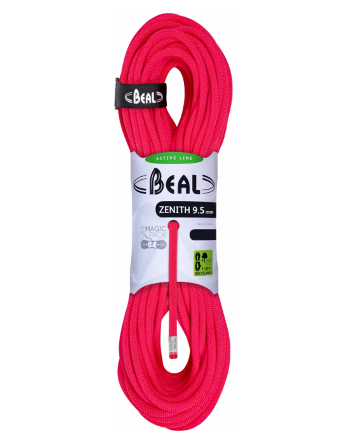Corde d'escalade - Zenith 9.5mm Solid Pink - Taille 60 m - Rose